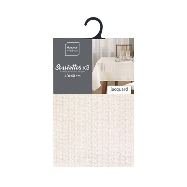 Serwetki zestaw 3 szt. 40x40 cm Stella – douceur d'intérieur-image-1