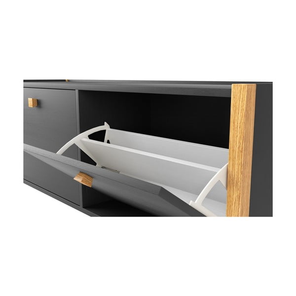 Ciemnoszara szafka na buty Woodman Bode-image-3