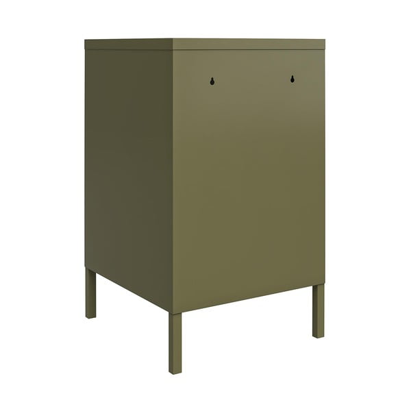Metalowa szafka nocna w kolorze khaki Bradford – Støraa-image-3