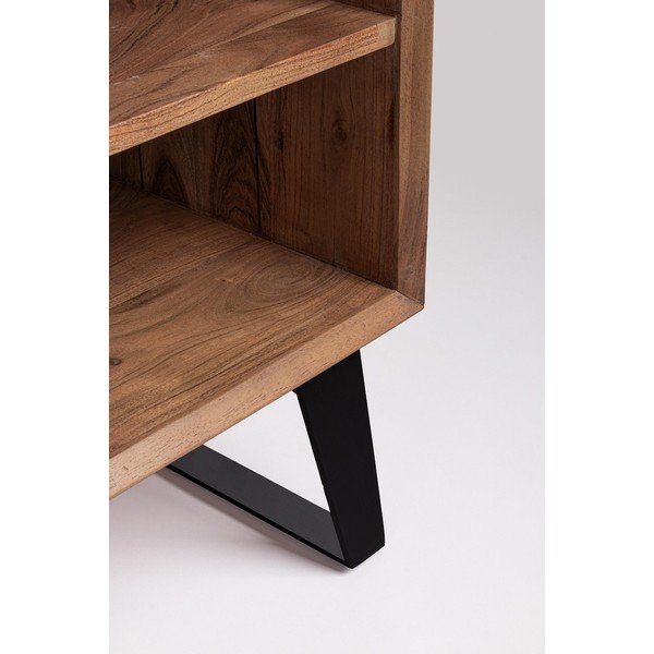 Szafka pod TV z litego drewna akacjowego w naturalnym kolorze 145x60x40 cm Isar – Bizzotto-image-4