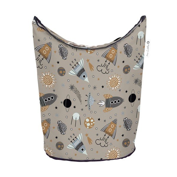 Beżowy materiałowy dziecięcy kosz do przechowywania Cosmos – Butter Kings-image-2