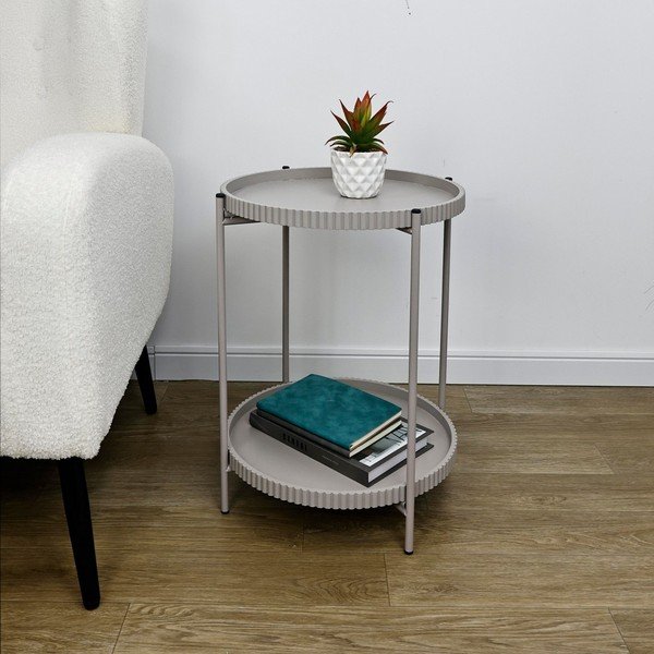 Metalowy okrągły stolik ø 42 cm Herdys – Yes Everyday-image-1