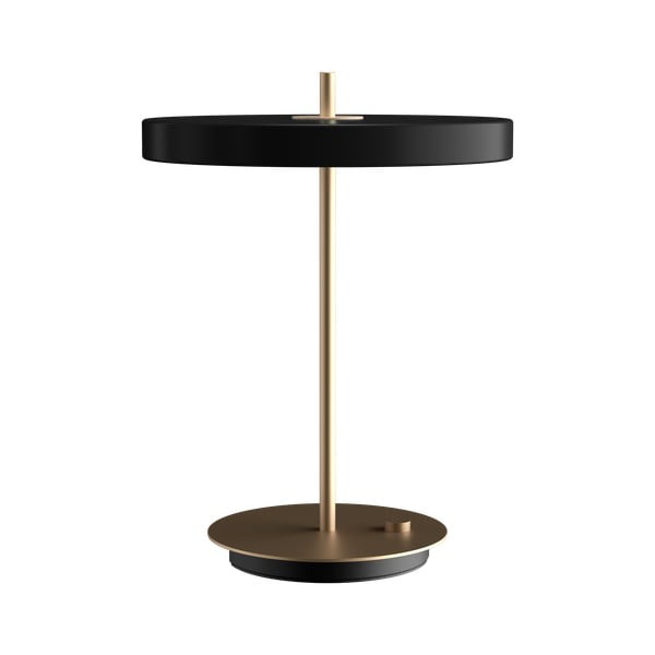 Czarna lampa stołowa LED ze ściemniaczem i metalowym kloszem (wysokość 41,5 cm) Asteria Table – UMAGE