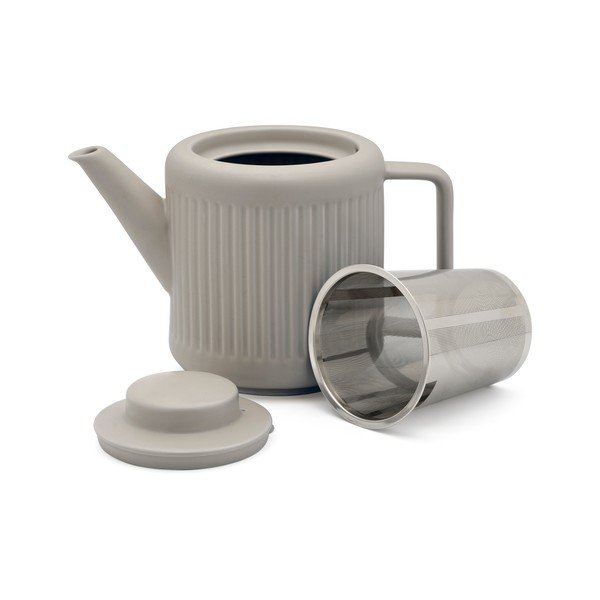 Szary porcelanowy dzbanek do herbaty z sitkiem 1,2 l Skagen – Bredemeijer-image-2