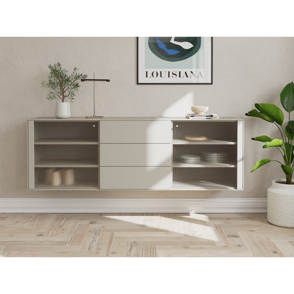 Jasnoszara komoda wisząca 180x79 cm Edge by Hammel – Hammel Furniture-image-1