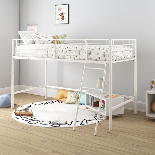 Białe podwyższone łóżko dziecięce 90x200 cm Jodie – Støraa-image-2