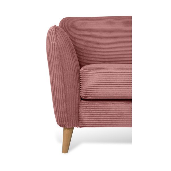 Różowy sztruksowy narożnik (prawostronny) Paris – Scandic-image-4