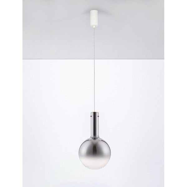 Szara szklana lampa wisząca LED ze ściemniaczem ø 25 cm Nostos – Nova Luce-image-3
