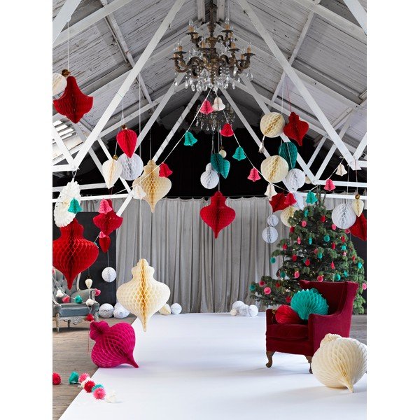 Papierowa dekoracja Giant Bubble Red XL-image-4