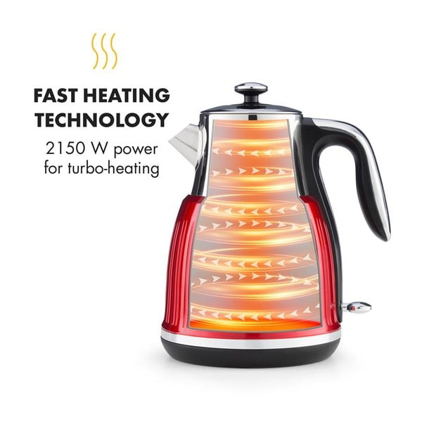 Czerwony czajnik elektryczny Klarstein Cancan-image-2