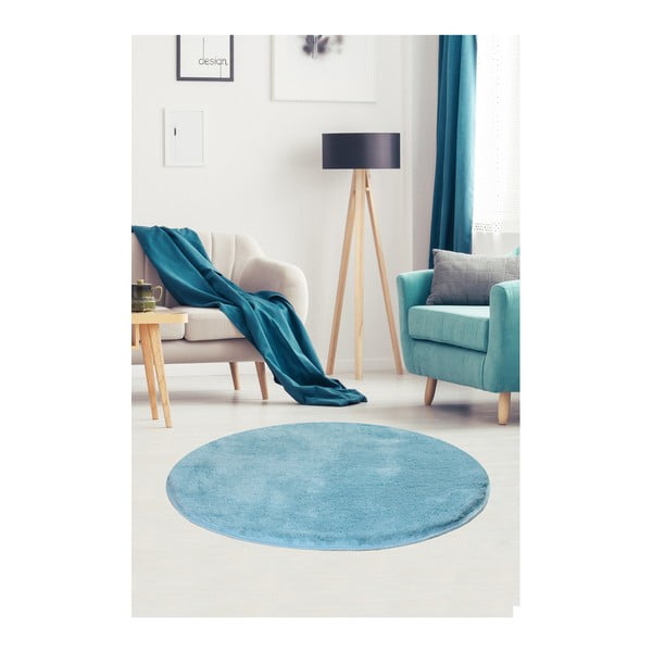 Jasnoniebieski dywan Milano, ⌀ 90 cm