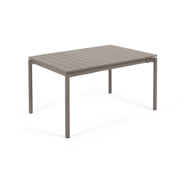 Brązowy aluminiowy stół ogrodowy Kave Home Zaltana, 140x90 cm