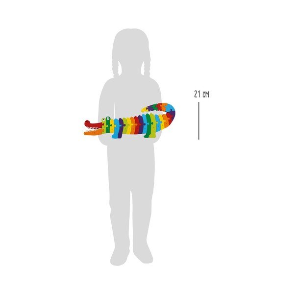 Edukacyjne puzzle drewniane Legler Crocodile ABC-image-1
