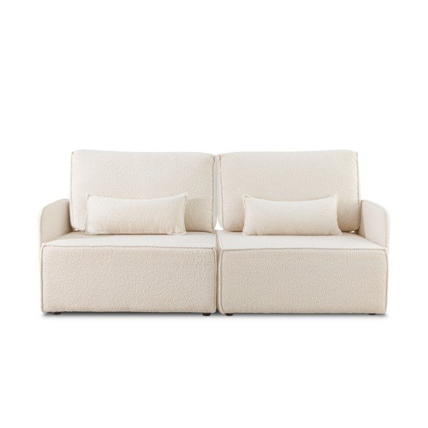 Kremowy narożnik z materiału bouclé (strona zmienna) – Really Nice Things-image-2