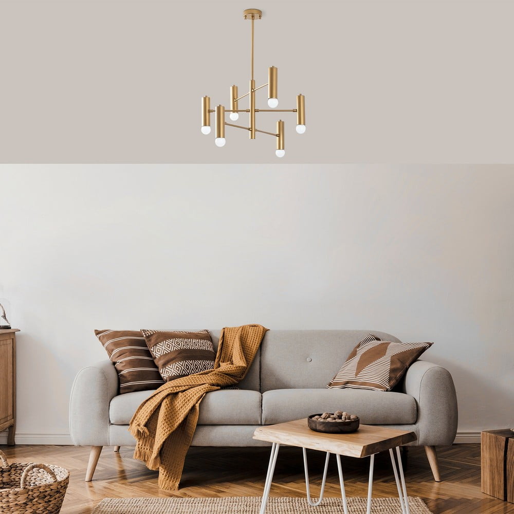 Lampa wisząca w kolorze złota z metalowym kloszem Gharib – Opviq lights (zdjęcie 4)