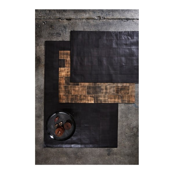 Czarny dywan z prawdziwej skóry Fuhrhome Athens, 120x180 cm-image-3