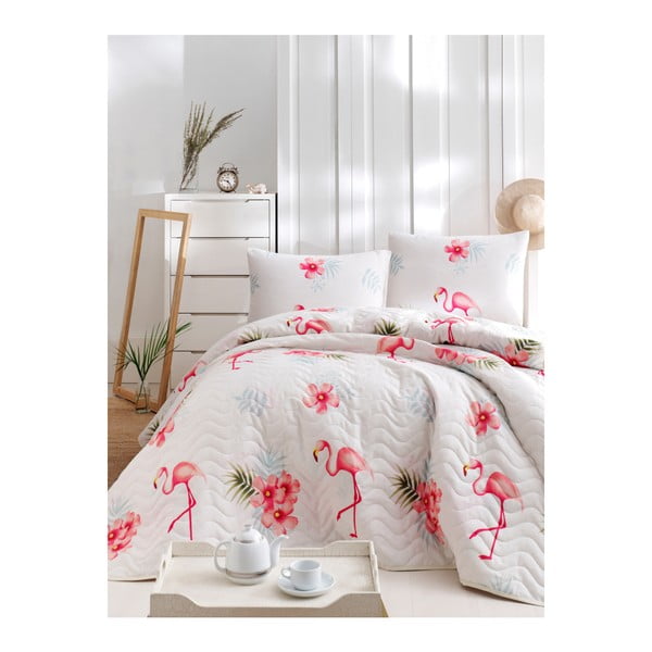 Zestaw bawełnianej narzuty na łóżko i poszewki Lura Lolito, 160x220 cm