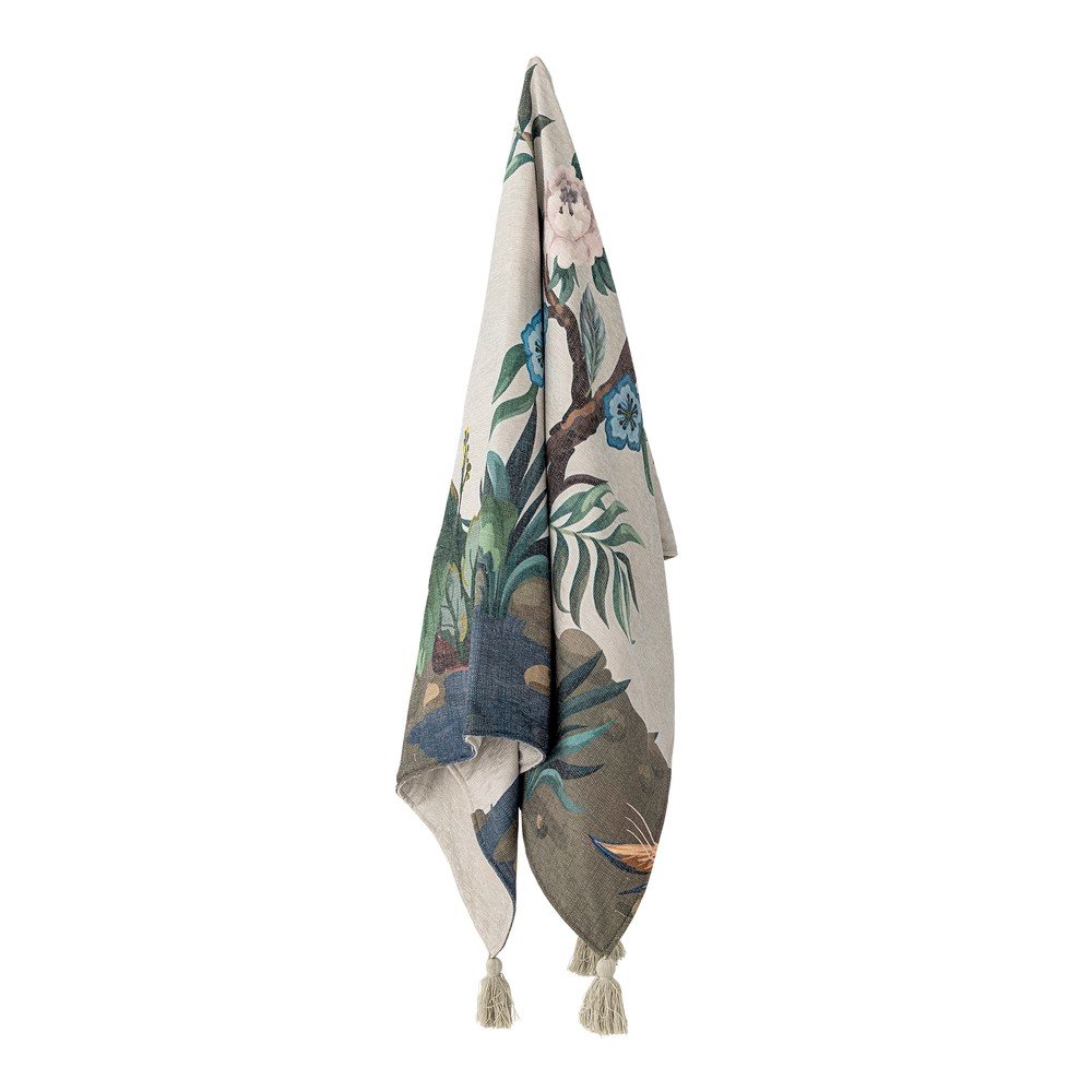 Zielony koc 130x155 cm Peacock – Bloomingville (zdjęcie 5)