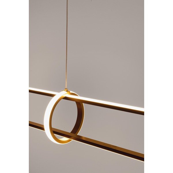 Metalowa lampa wisząca LED w kolorze złota Alken – Bizzotto-image-1