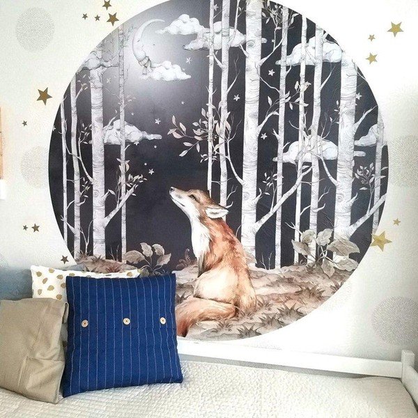 Dziecięca naklejka ścienna Dekornik Fox in a Circle, ø 150 cm-image-2