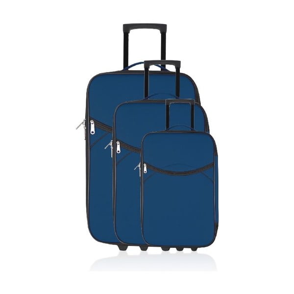 Zestaw 3 walizek podróżnych Classic Blue
