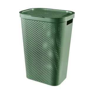 Zielony kosz na pranie Curver Infinity Hamper, 60 l