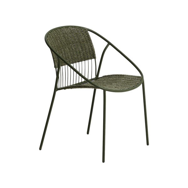 Ciemnozielone krzesło ogrodowe Atrani – Kave Home