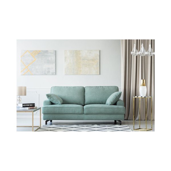Miętowa sofa trzyosobowa Kooko Home Salsa-image-4