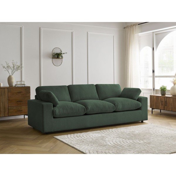 Zielona sztruksowa sofa 250 cm Belair – Bobochic Paris-image-1