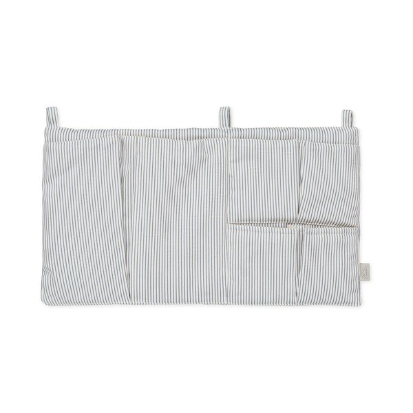 Jasnoniebieski organizer kieszonkowy na łóżeczko  z bawełny organicznej 42 cm Classic Stripes Blue – Cam Cam Copenhagen