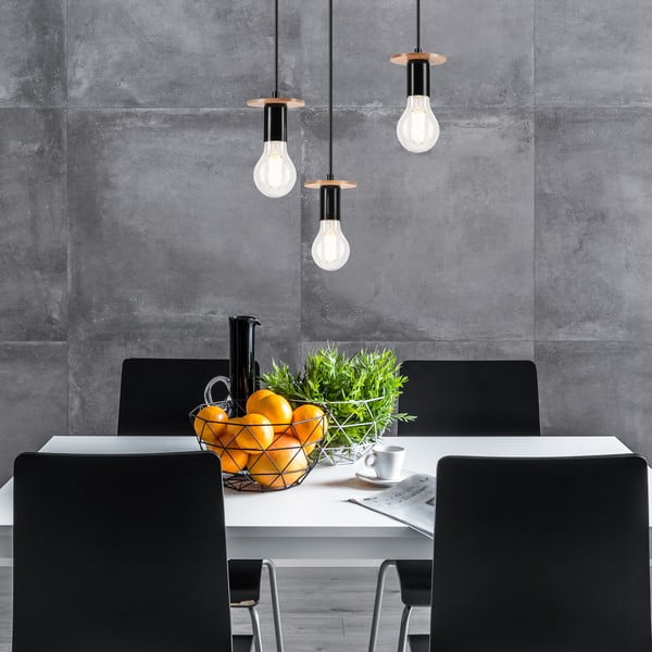 Czarna lampa wisząca Angelina – LAMKUR-image-2