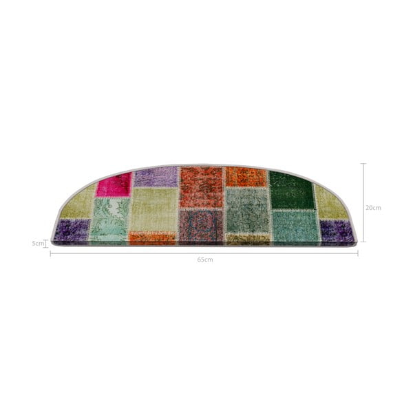 Dywaniki na schody zestaw 16 szt. 20x65 cm Patchwork – Vitaus-image-2
