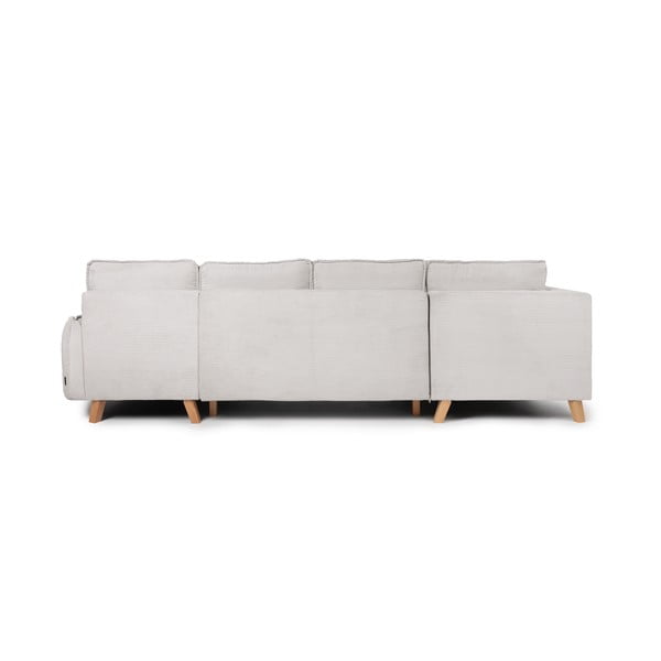 Beżowy sztruksowy rozkładany narożnik (lewostronny/w kształcie litery U) Tori – Bonami Selection-image-4