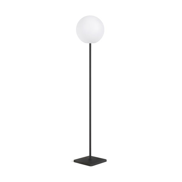 Biało-czarna lampa stojąca LED ze zdalnym sterowaniem (wysokość 120 cm) Dinesh – Kave Home