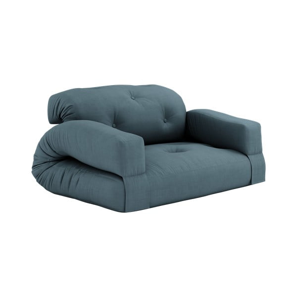 Sofa rozkładana z niebieskim obiciem Karup Design Hippo Petrol Blue