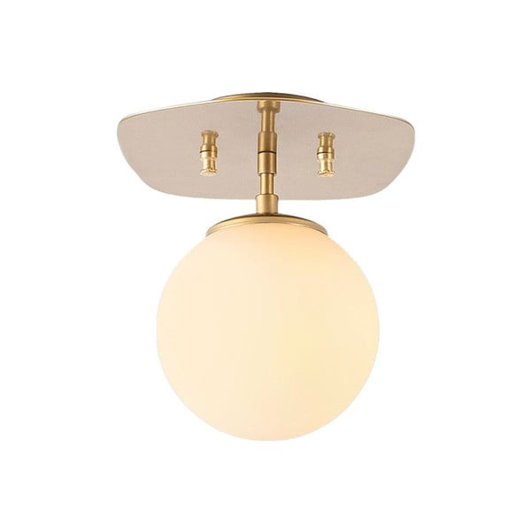 Lampa sufitowa w kolorze złota ze szklanym kloszem 20x25 cm Well – Opviq lights