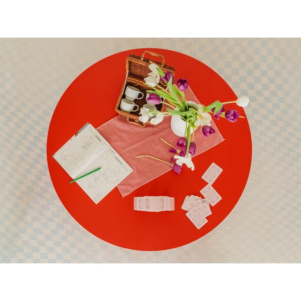 Czerwony okrągły stolik ø 100 cm Pausa – Really Nice Things-image-3