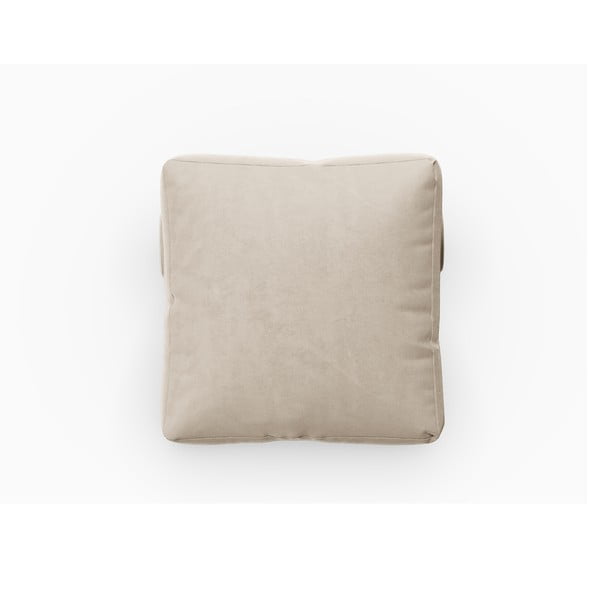 Beżowa aksamitna poduszka do sofy modułowej Rome Velvet – Cosmopolitan Design-image-1