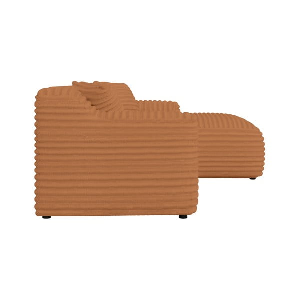 Sztruksowy narożnik (prawostronny/z szezlongiem) w kolorze terakoty Martin – Ropez-image-3