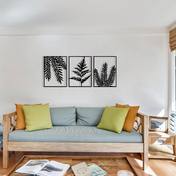 Metalowe dekoracje ścienne zestaw 3 szt. 118x50 cm Yakomo – Wallity-image-4