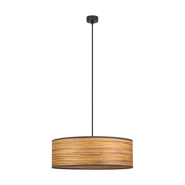 Brązowa lampa wisząca z drewnianego forniru Sotto Luce Ocho XL, ⌀ 45 cm