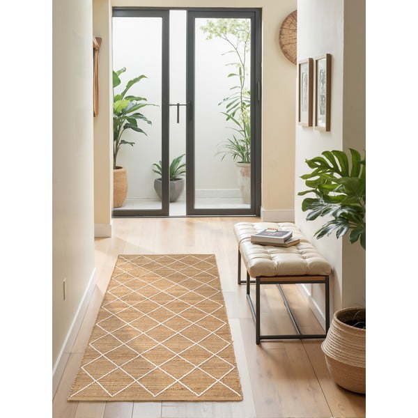 Chodnik z juty tkany ręcznie w naturalnym kolorze 80x200 cm Kunu – Hanse Home-image-3
