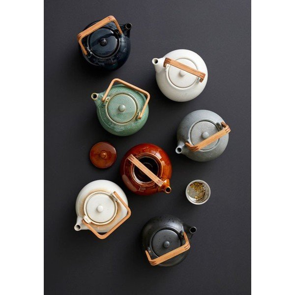 Ciemnoniebieski dzbanek do herbaty ceramiczny z sitkiem 1,2 l Gastro Blue – Bitz-image-1