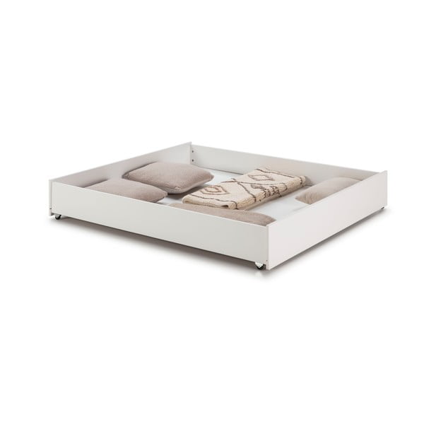 Biała szuflada pod łózko Marckeric Enara, 137x147 cm-image-2