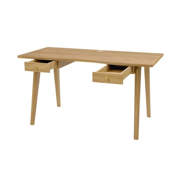 Biurko w dekorze dębu 70x140 cm Nice – Woodman-image-3