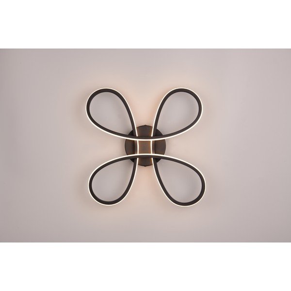 Czarna lampa sufitowa LED 40x40 cm Fly – Trio-image-2