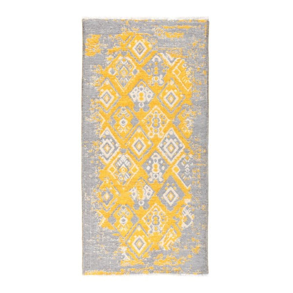 Żółto-szary dywan dwustronny Maleah, 150x75 cm
