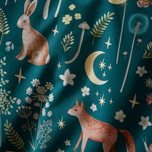 Ciemnozielona pościel dwuosobowa 230x220 cm Enchanted Twilight – Catherine Lansfield-image-4