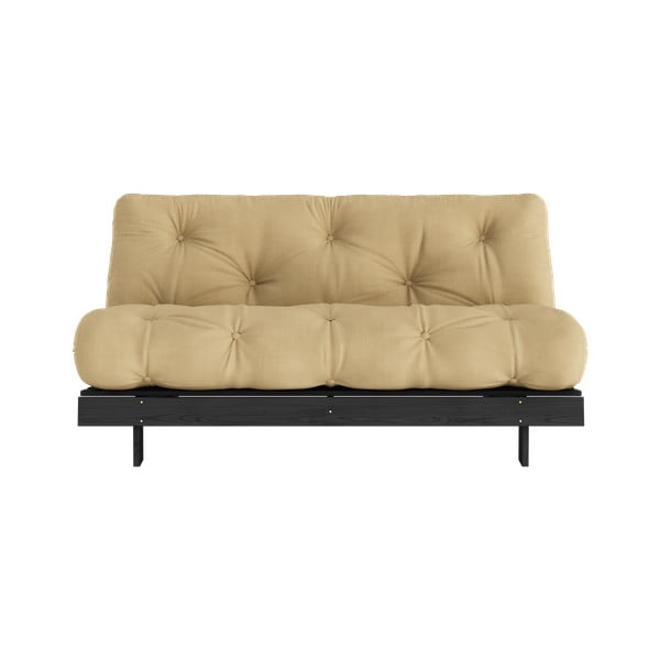 Musztardowa rozkładana sofa 160 cm Roots Black Night – Karup Design-image-3