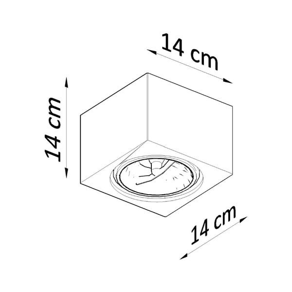 Biała lampa punktowa 14x14 cm Duozone – Sollux-image-4